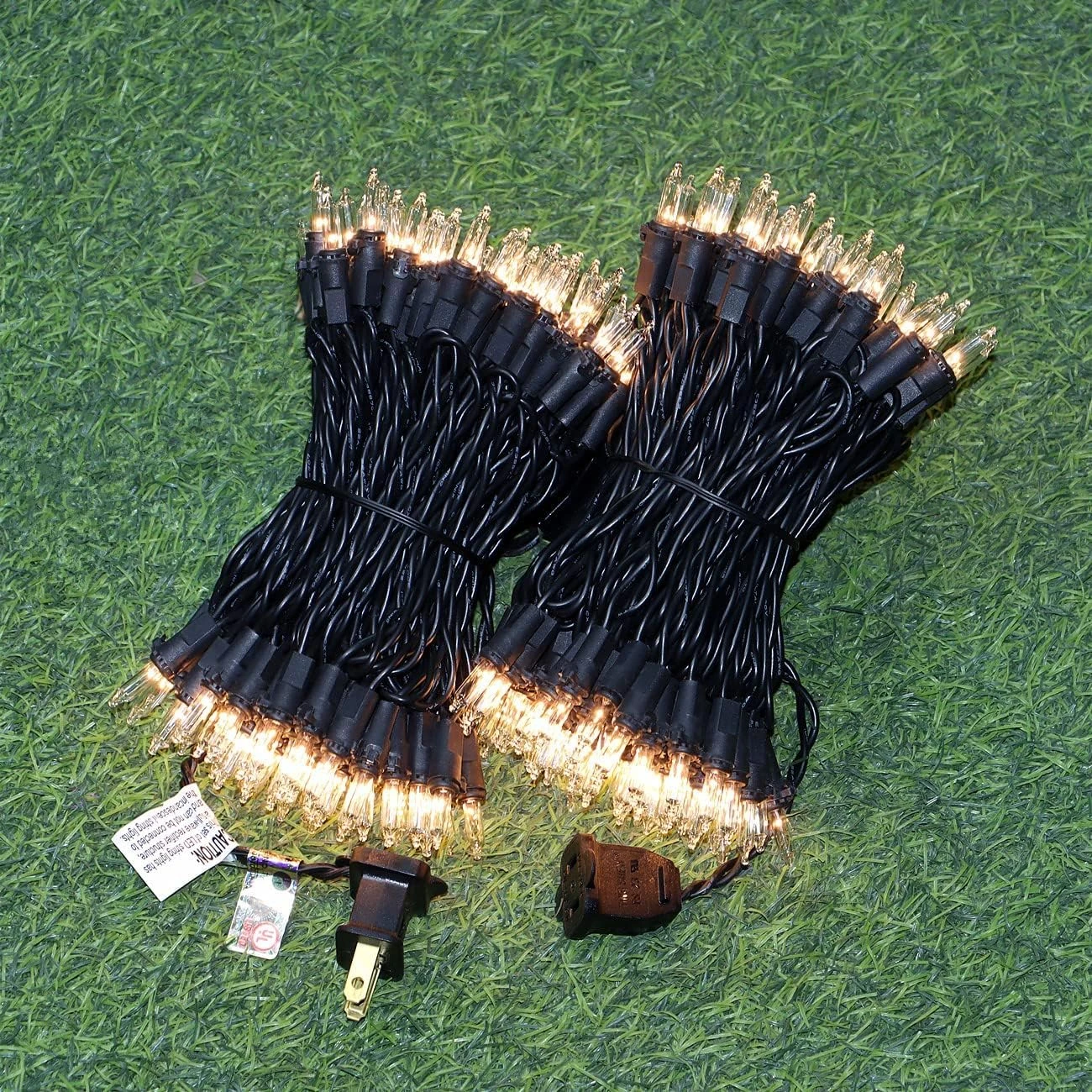 JinBest 200 Clair Lumières De Noël En Plein Air, 66 Ft Fil Noir Mini Lumières Chaîne, Commercial Grade Pack De 2 Ensembles 100 Lumière, Pour Intérieur Et Extérieur 4 JinBest 200 Clair Lumières De Noël En Plein Air, 66 Ft Fil Noir Mini Lumières Chaîne, Commercial Grade Pack De 2 Ensembles 100 Lumière, Pour Intérieur Et Extérieur - Image 2