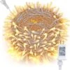 Jyoiat 100ft 300 LED Lights, Fonction De Minuterie, 8 Modes, Lights De Fée Intérieure Et Extérieure Basse Tension Pour Noël, Maison, Jardin, Fête, Arbres, Décorations De La Saint-Valentin ( Blanc Chaud )