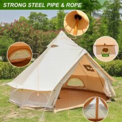 Tente De Cloche En Toile De Coton à 100%, Tente De Glamping De Luxe, Tentes De Yourte Pour Toute L'année, Tente De Cloche étanche Pour 4 / 8 / 10/12 Personne Camping Familial Chasse Extérieure Fête De Noël En 4 Saisons 13 Tente De Cloche En Toile De Coton à 100%, Tente De Glamping De Luxe, Tentes De Yourte Pour Toute L'année, Tente De Cloche étanche Pour 4 / 8 / 10/12 Personne Camping Familial Chasse Extérieure Fête De Noël En 4 Saisons -Oui || N/A || pearhead 81yozllnqoL. AC SL1500