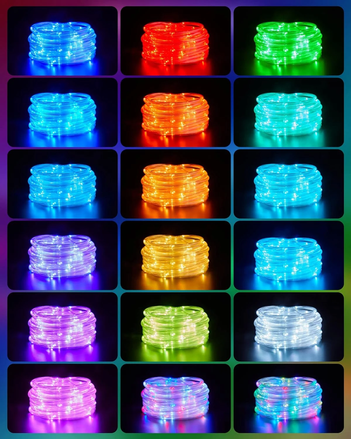 Changement De Couleur Corde Lumières Extérieur - 66ft 200 LED Chaîne Lumières Avec Télécommande, 18 Couleurs Connectable Lumières, Twinkle Lumières De Noël Pour Chambre De Mariage Patio Vacances Lumières Décoration 4 Changement De Couleur Corde Lumières Extérieur - 66ft 200 LED Chaîne Lumières Avec Télécommande, 18 Couleurs Connectable Lumières, Twinkle Lumières De Noël Pour Chambre De Mariage Patio Vacances Lumières Décoration - Image 2