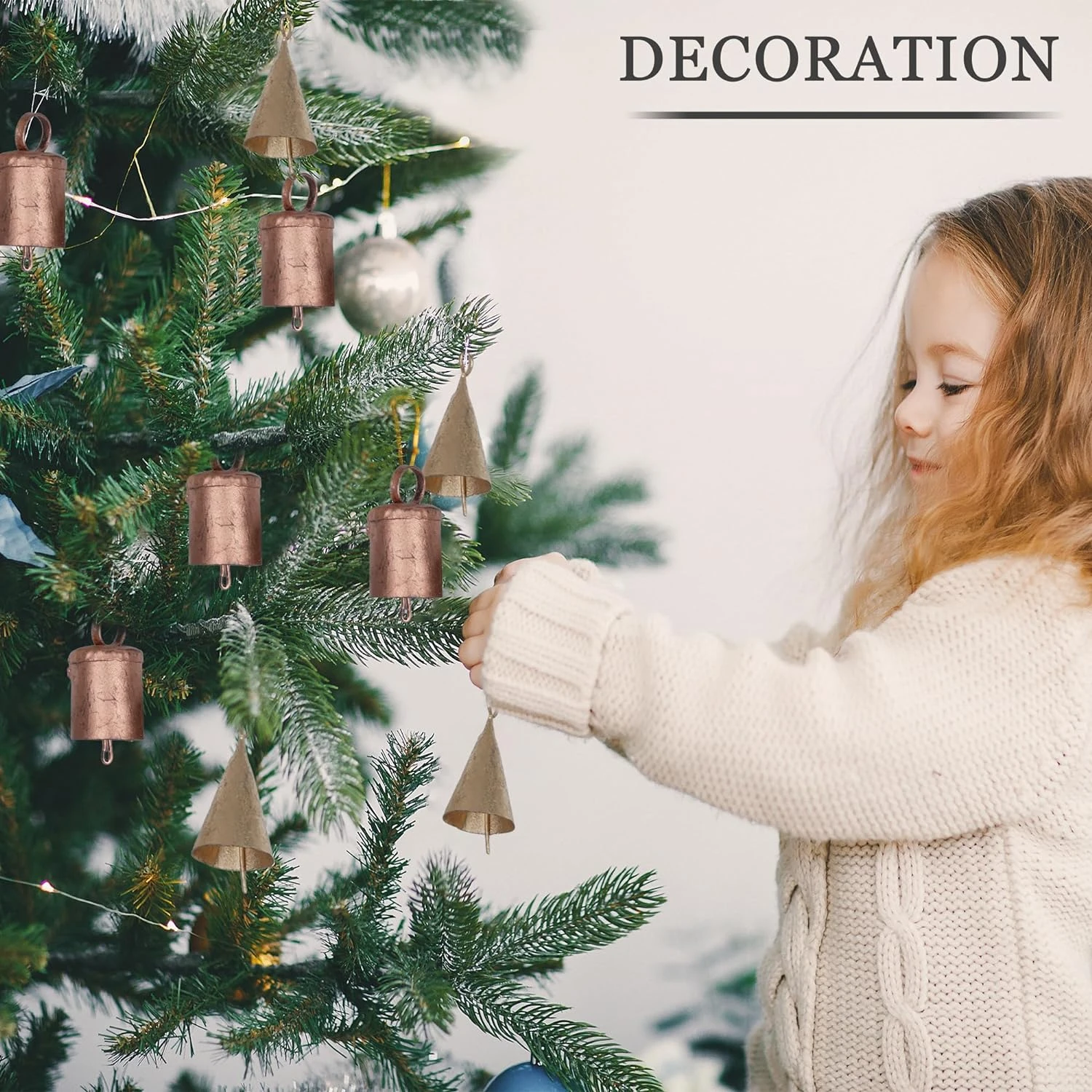 DIYANA IMPEX Cloches D'étain Indien Vintage Chime Rustique Jingle De Vache Cloches D'arbre De Noël Artisanat De Décoration Lot 20 Pc ( Or ) 4 DIYANA IMPEX Cloches D'étain Indien Vintage Chime Rustique Jingle De Vache Cloches D'arbre De Noël Artisanat De Décoration Lot 20 Pc ( Or ) - Image 2