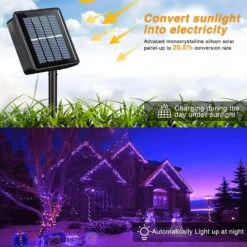 Feux Solaires SOLARBABY, 8 Modes Feux Solaires Décoratifs De Noël Extérieur Imperméable 200 Led Solar Fairy Lights Blanc Pour La Maison Jardin Mariage Patio Party Holiday-2 Pack -Oui || N/A || pearhead 81zuiM4bfnL. AC SL1500