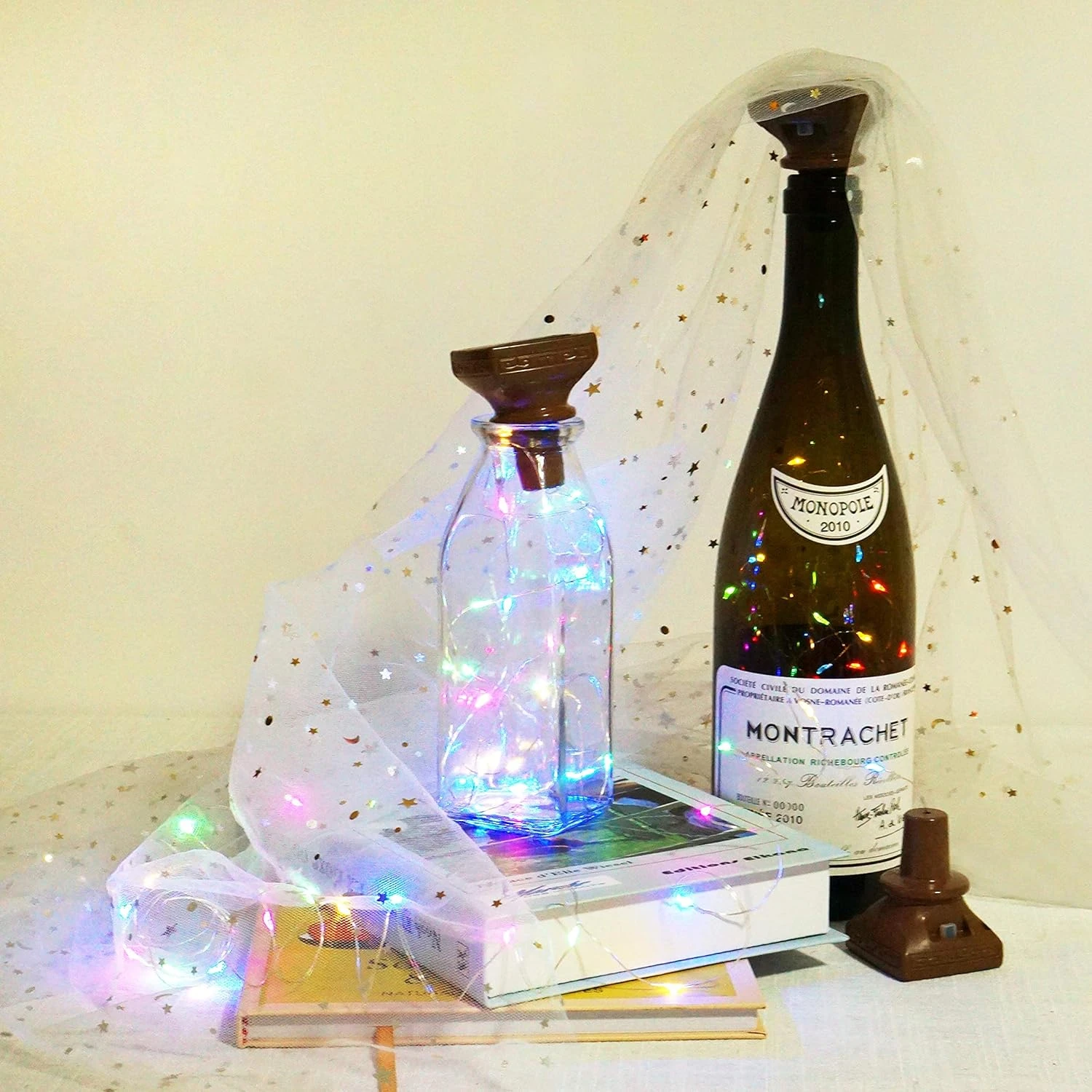 Pack 8 Lumières De Bouteille De Vin à énergie Solaire, 20 Lumières De Liège En Cuivre étanche LED Pour Mariage, Noël, Vacances, Jardin, Terrasse, Chemin, Extérieur (coloré) 9 Pack 8 Lumières De Bouteille De Vin à énergie Solaire, 20 Lumières De Liège En Cuivre étanche LED Pour Mariage, Noël, Vacances, Jardin, Terrasse, Chemin, Extérieur (coloré) - Image 7