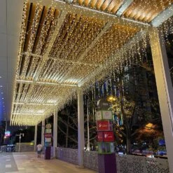 Feux à Glaçons à LED JIAMEIYI, Chaîne De Feux De Suspension De Fée De Rideaux 8 Modes 13FT 96 LED Plug De Noël Extensible En Lumières Pour Le Plafond De Fête Balcon Terroration Intérieure Extérieure En Patio (blanc Chaud, 4) -Oui || N/A || pearhead 91 DBd9CEiS. AC SL1500