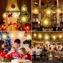 Techip 4 Pcs 225Led Starburst Lights Fil De Cuivre à Piles Avec 8 Modes De Mariage Suspension De Mariage Lumières Décoratives De Noël Décoration Intérieure Extérieure, Blanc Chaud -Oui || N/A || pearhead 9117Us2vk7L. AC SL1500
