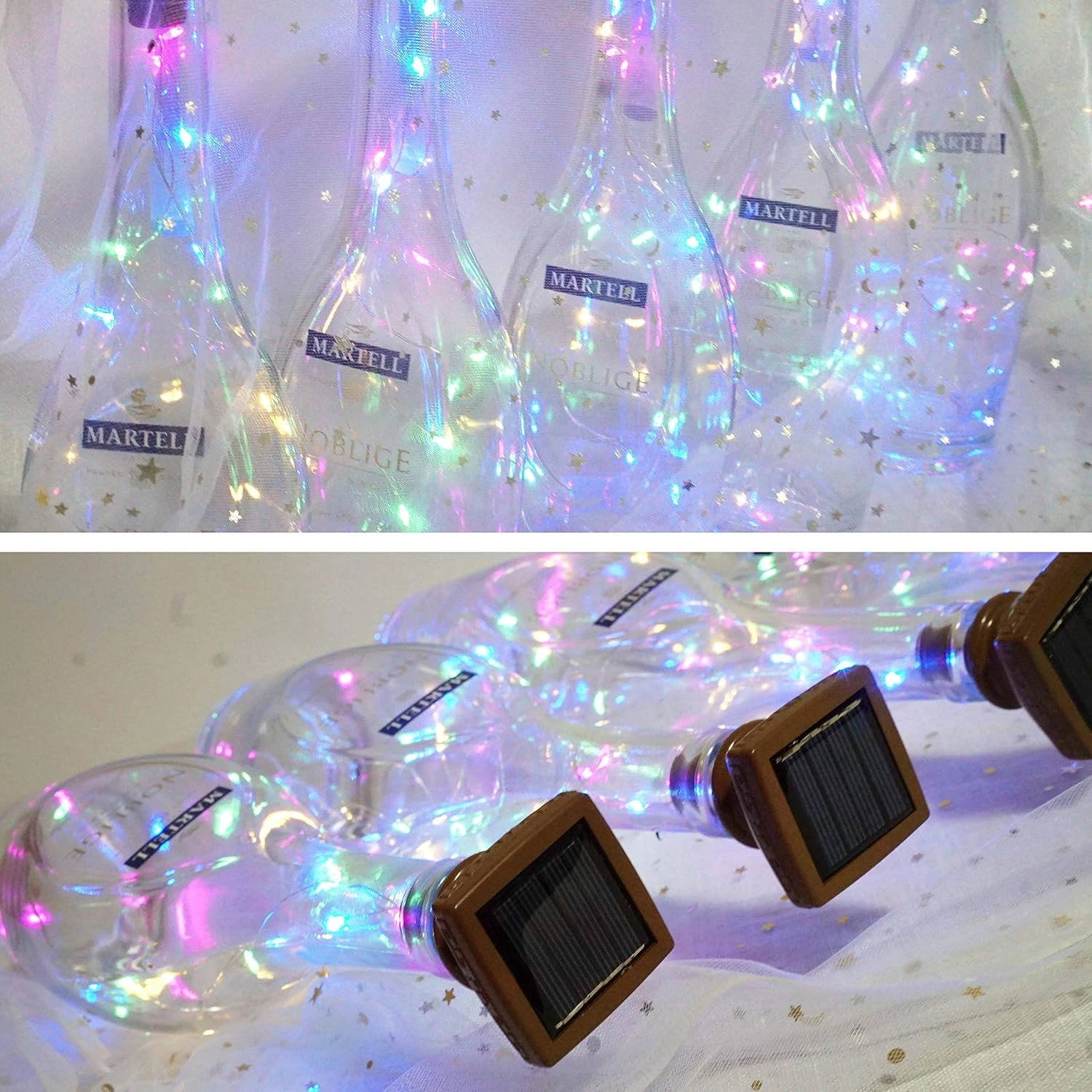 Pack 8 Lumières De Bouteille De Vin à énergie Solaire, 20 Lumières De Liège En Cuivre étanche LED Pour Mariage, Noël, Vacances, Jardin, Terrasse, Chemin, Extérieur (coloré) 6 Pack 8 Lumières De Bouteille De Vin à énergie Solaire, 20 Lumières De Liège En Cuivre étanche LED Pour Mariage, Noël, Vacances, Jardin, Terrasse, Chemin, Extérieur (coloré) - Image 4