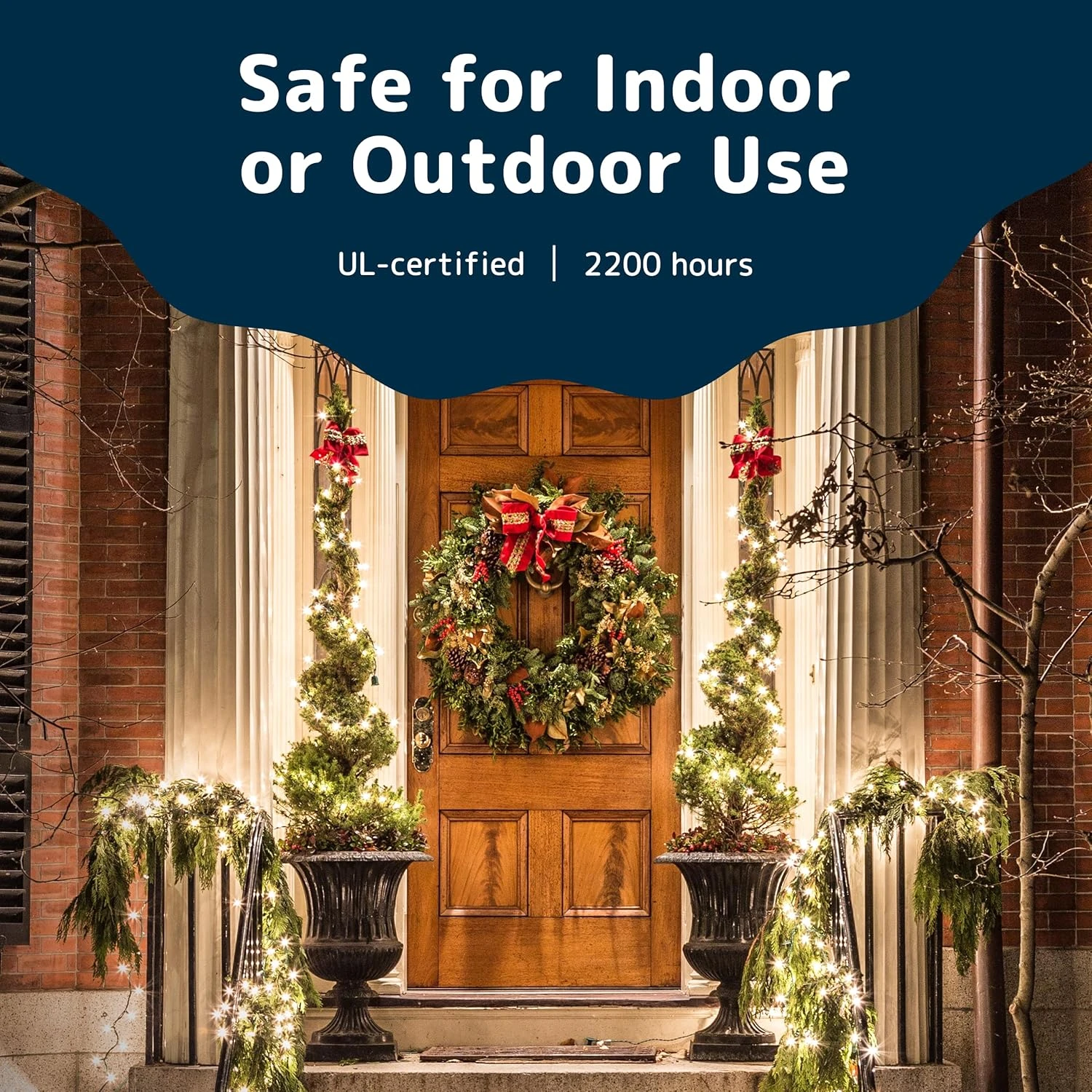 Lumières De Noël PREXTEX ( 20 Pieds, 100 Lumières ) - Lumières D'arbre De Noël Blanc Transparent Avec Fil Vert - Lumières De Cordes Intérieures / Extérieures - Lumières De Scintillement Blanc Chaud 5 Lumières De Noël PREXTEX ( 20 Pieds, 100 Lumières ) - Lumières D'arbre De Noël Blanc Transparent Avec Fil Vert - Lumières De Cordes Intérieures / Extérieures - Lumières De Scintillement Blanc Chaud - Image 3