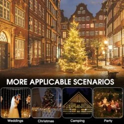 Lumières Solaires à Cordes Vimorg Extérieur, 2 Pack 79FT 200 LED Lumières Solaires Imperméables Avec 8 Modes D'éclairage Pour Les Décorations De Noël Tree Yard Garden Party -Oui || N/A || pearhead 91DeRjsx5yL. AC SL1500