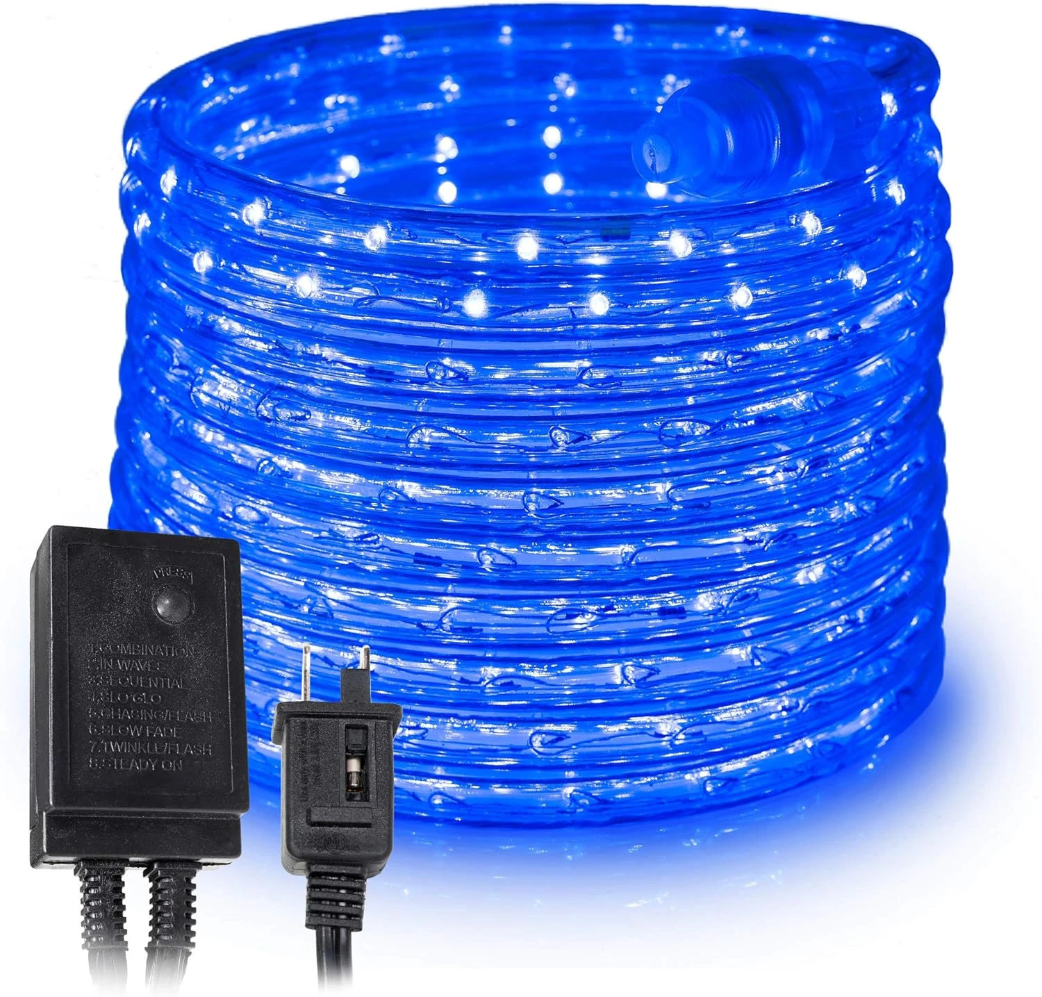 Ouest Ivoire 288LEDs, 25ft Bleu LED Corde Lumière W/ 8 Mode 1/2" Épais, Contrôleur Connectable Extérieur Permanent Imperméable Accent Éclairage Extérieur, ETL Certifié, Vacances Noël Backyard Décor 3 Ouest Ivoire 288LEDs, 25ft Bleu LED Corde Lumière W/ 8 Mode 1/2" Épais, Contrôleur Connectable Extérieur Permanent Imperméable Accent Éclairage Extérieur, ETL Certifié, Vacances Noël Backyard Décor