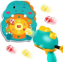 Pistolet De Tir De Dinosaure Alagoo, Dart Board Pour Enfants Avec Balles Collantes Pistolet à Fléchettes, Jouets De Fête Jeux Pour Enfants Jouets Pour Enfants Jouets Pour Tout-petits Jeux De Tir En Salle Pour Enfants 3-8 Cadeaux D'anniversaire De Noël
