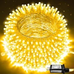 JMEXSUSS Connectable 91,5 Pieds 250 Lumières LED à Cordes Intérieure Extérieure, Lumières De Noël Blanc Chaud Extérieur étanche, 8 Modes Twinkle Fairy String Lights Plug In For Bedroom Tree Party Decoration