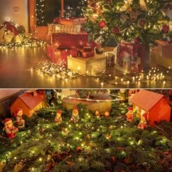 Feux De Chaîne Actionnés Par Batterie ZAIYW 4 Pack, 16,5 Ft Feux De Chaîne Vert Foncé 50 LED Avec Minuterie à Distance 8 Modes Faible Pour Chambre à Coucher Patio Yard Garden Décor D'arbre De Noël ( Blanc Chaud ) -Oui || N/A || pearhead 91Qa 1 W30L. AC SL1500