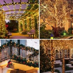 Sukesou Solaire Lumières De Noël 200LED 72FT Solaire Cordes Lumières Extérieur Étanche 8 Modes Fées Lumières Solaire Alimenté Pour Jardin Clôture De Mariage Fête Patio Arrière-cour Décor (Warm White) -Oui || N/A || pearhead 91RkO4EwgNL. AC SL1500