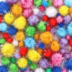 Harapu Assorti Taille Petite Boules Étincelles, Tinsel Pom Poms Boules De Manchette Paillettes Pompons Pour Chat Chatons Arts Artisanat Jouets DIY Noël, 100 Pcs -Oui || N/A || pearhead 91RryFLmj0L. AC SL1500