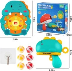 Pistolet De Tir De Dinosaure Alagoo, Dart Board Pour Enfants Avec Balles Collantes Pistolet à Fléchettes, Jouets De Fête Jeux Pour Enfants Jouets Pour Enfants Jouets Pour Tout-petits Jeux De Tir En Salle Pour Enfants 3-8 Cadeaux D'anniversaire De Noël -Oui || N/A || pearhead 91RtBQ8qC1L. AC SL1500