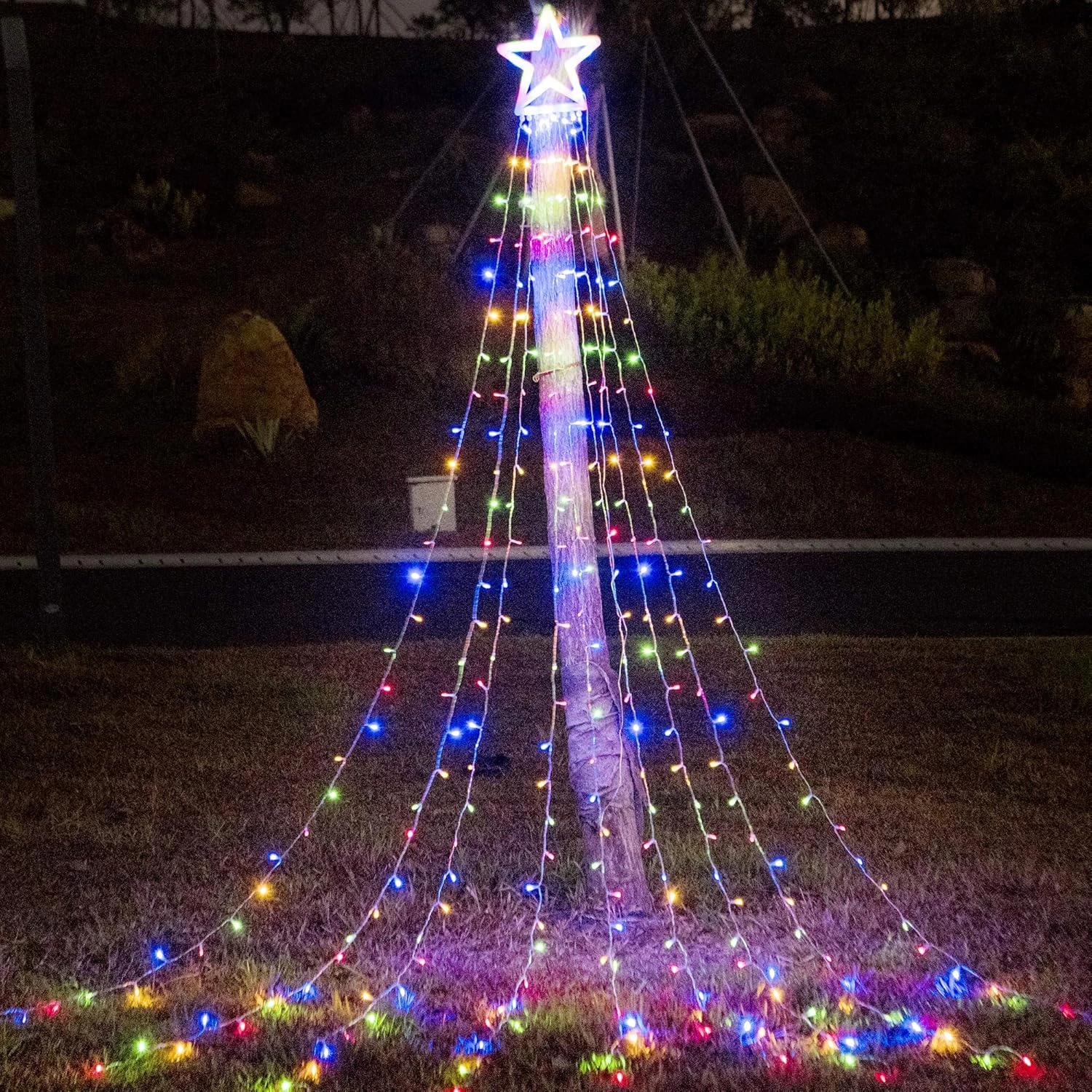 PUHONG Christmas Decoration Outdoor Star String Lights, 16.4Ft Christmas Tree Toppers Lights 320 LED 8 Memory Modes With 14 & Quot; Étoile éclairée Pour Halloween Noël Nouvel An An Anniversaire De Vacances Anniversaire 4 PUHONG Christmas Decoration Outdoor Star String Lights, 16.4Ft Christmas Tree Toppers Lights 320 LED 8 Memory Modes With 14 & Quot; Étoile éclairée Pour Halloween Noël Nouvel An An Anniversaire De Vacances Anniversaire - Image 2