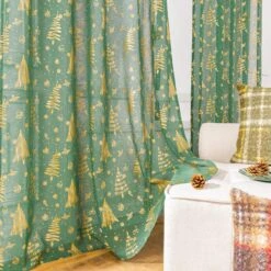 Rideaux De Noël 96 Pouces Longs Pour Le Salon, 2 Panneaux Rideaux Et Rideaux De Flocons De Neige De Noël Pour La Chambre / La Fête, Evergreen 13 Rideaux De Noël 96 Pouces Longs Pour Le Salon, 2 Panneaux Rideaux Et Rideaux De Flocons De Neige De Noël Pour La Chambre / La Fête, Evergreen -Oui || N/A || pearhead 91YUx6z7t9L. AC SL1500