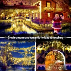 KNONEW Lumières De Noël Décorations Extérieures 400 LED 33ft 8 Modes Rideau Fée Chaîne Lumière Avec 75 Gouttes, Fil Clair LED Chaîne Lumière Intérieur Décor Pour Noces Décorations De Noël Blanc Chaud -Oui || N/A || pearhead 91Z8uaFqV6L. AC SL1500