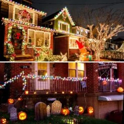 IMAGE Solaire Chaîne Lumières Extérieur Étanche, 33FT Fées Lumières Solaire USB Alimenté 12 Modes 10 RGB Statique Couleurs Avec Télécommande, Pour Chambre Patio Jardin Fête De Mariage Noël Camping -Oui || N/A || pearhead 91afaoQyIdL. AC SL1500