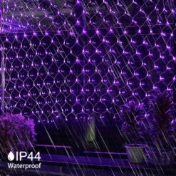 Kemooie Violet Lumières De Noël, 198 LED 9.8FT X 6.6FT Net Lights, Plug In 8 Twinkle Modes Mesh Lights, Étanche Pour Tree Bushes Jardin Patio Noël Halloween Décorations (Purple) -Oui || N/A || pearhead 91fDPsOOVhL. AC SL1500