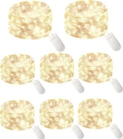 Foire à Piles 8 Pack 10 Pi 30 Lumières étoilées LED Pour Biberon En Pot Mason Luminaire Pour Chambre à Coucher Décoration De Table De Noël De Mariage De Chambre à Coucher (blanc Chaud)