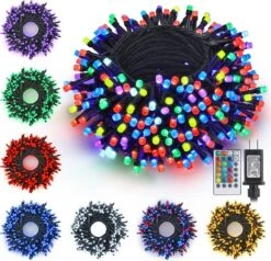 Lumières De Noël En Toodour Lumières à Cordes RVB - 82 Pieds 200 LED 16 Couleurs Changeant Les Lumières De Noël Avec Télécommande Et Minuterie, Lumières D'arbre Multicolore étanchéité Pour Les Décorations De Noël Extérieures Intérieures