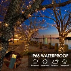 Lumières Solaires à Cordes Vimorg Extérieur, 2 Pack 79FT 200 LED Lumières Solaires Imperméables Avec 8 Modes D'éclairage Pour Les Décorations De Noël Tree Yard Garden Party -Oui || N/A || pearhead 91rWMGpnpDL. AC SL1500