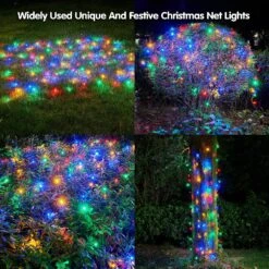 Lampes Au Filet De Noël à LED Décorations De Noël En Plein Air Lumières 160LED 4ftx7ft, Connectable Outdoor Fairy Mesh Net Lights For Christmas Party, Yard, Patio, Tree, Bushes Decorations ( Multicolore ) -Oui || N/A || pearhead 91ri3wqnhEL. AC SL1500