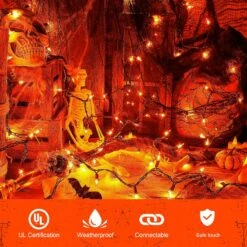 Mimigogo Orange Halloween Arbre Lumières Avec Fil Vert, 13ft 50 Incandescent Ampoule Étanche Fées Lumières, Plug En Mini Cordes Lumières Pour Noël, Patio, Vacances, Fête, Maison, Intérieur Décor Extérieur -Oui || N/A || pearhead 91y4kezm9VL. AC SL1500
